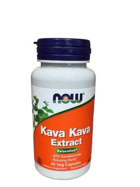 Now goods kava kava extract relaxation 250mg (60 veg capsules) exp date 07/2028